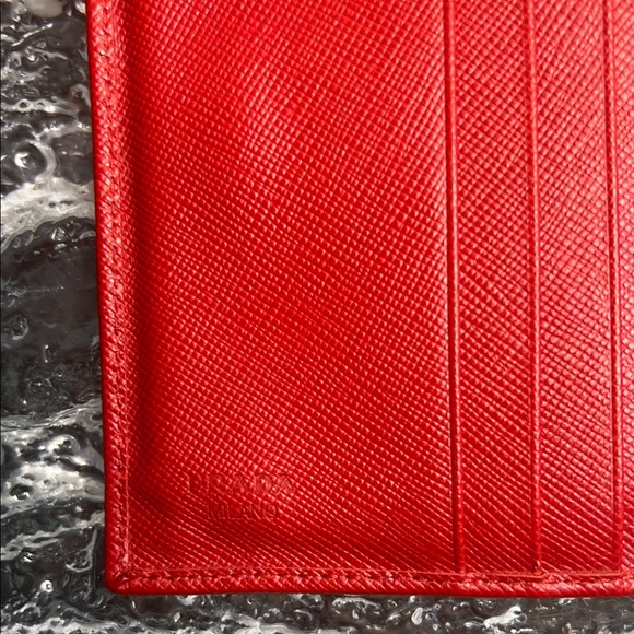 Prada Red Compact Wallet - Picture 6 of 8